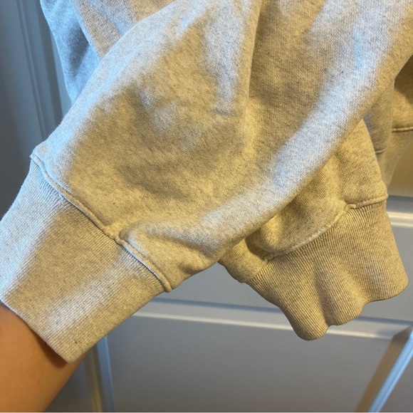 Stussy hoodie grey Gness Boxy Crop Hood Ash Heather size small - Picture 8 of 8